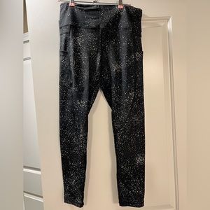 Zyia Black Reflective Pocket Light N Tight Hi-Rise